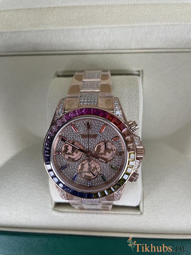 Rolex Rainbow Watch With Diamonds 40mm - 1