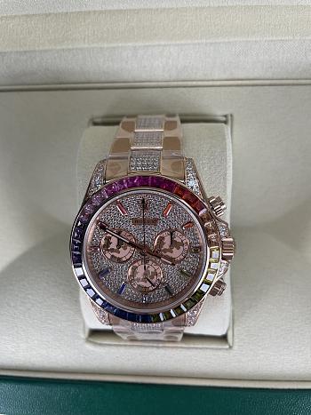 Rolex Rainbow Watch With Diamonds 40mm