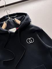 Gucci Cotton Jersey Hooded Sweatshirt Black - 2