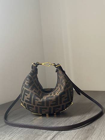 Fendi Fendigraphy Mini Brown Bag 20x13x7.5cm