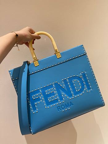 Fendi Sunshine Blue Bag Tote 35x31x17cm