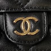 Chanel Flap Bag Top Handle Black Lambskin 17x9.5x4cm - 6