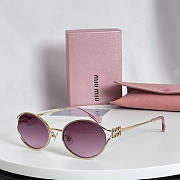 Miu Miu Logo Sunglasses Pink - 1