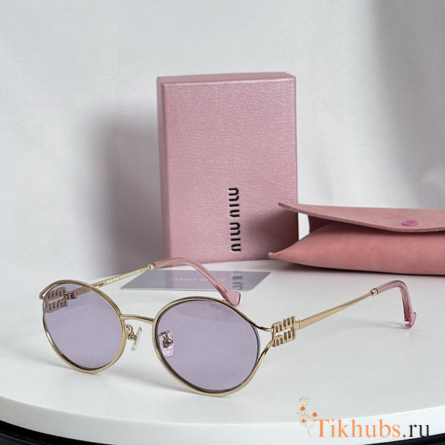 Miu Miu Logo Sunglasses Pink Lighter - 1