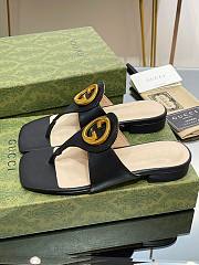 Gucci Black Blondie Leather Sandal - 3