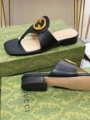 Gucci Black Blondie Leather Sandal - 2