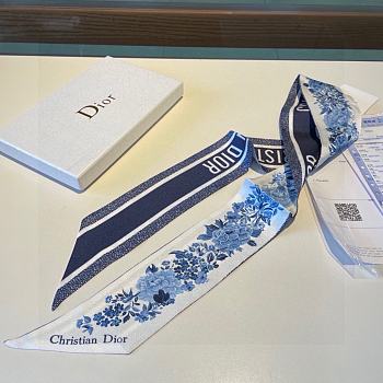 Dior Blue Scarf 5x86cm