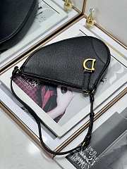 Dior Saddle Shoulder Pouch Black Goatskin 20 x 15 x 4 cm - 5