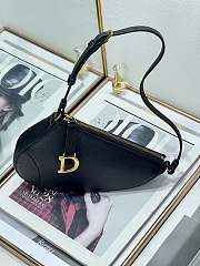 Dior Saddle Shoulder Pouch Black Goatskin 20 x 15 x 4 cm - 4