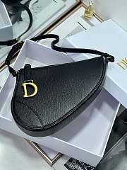 Dior Saddle Shoulder Pouch Black Goatskin 20 x 15 x 4 cm - 3