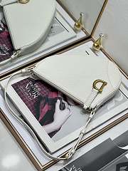 Dior Saddle Shoulder Pouch White Goatskin 20 x 15 x 4 cm - 2