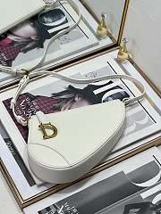 Dior Saddle Shoulder Pouch White Goatskin 20 x 15 x 4 cm - 3