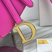 Dior Saddle Bag Neon Pink 25.5x20x6.5cm - 6