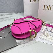 Dior Saddle Bag Neon Pink 25.5x20x6.5cm - 5