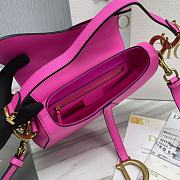 Dior Saddle Bag Neon Pink 25.5x20x6.5cm - 4