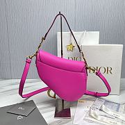 Dior Saddle Bag Neon Pink 25.5x20x6.5cm - 3