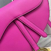 Dior Saddle Bag Neon Pink 25.5x20x6.5cm - 2