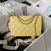 Chanel Woc Wallet On Chain Gold Small Vintage Bag Yellow 22x14.5x8cm - 5
