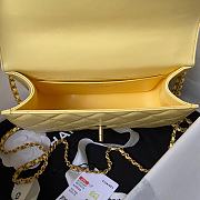 Chanel Woc Wallet On Chain Gold Small Vintage Bag Yellow 22x14.5x8cm - 4