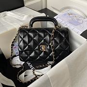 Chanel 24c Medium Flap Shoulder Bag Black 25cm - 1