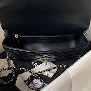 Chanel 24c Medium Flap Shoulder Bag Black 25cm - 2