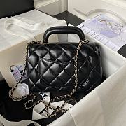 Chanel 24c Medium Flap Shoulder Bag Black 25cm - 4