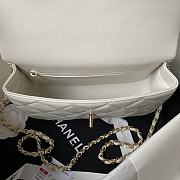 Chanel 24c Medium Flap Shoulder Bag White 25cm - 3