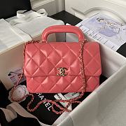Chanel 24c Medium Flap Shoulder Bag Pink 25cm - 1