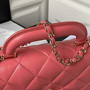 Chanel 24c Medium Flap Shoulder Bag Pink 25cm - 5