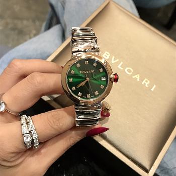 Bvlgari LVCEA Watch Stainless Steel Green 28mm