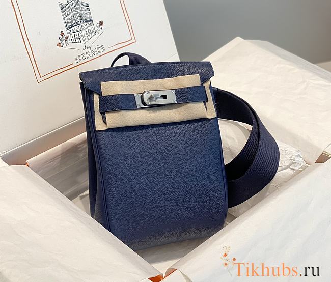 Hermes Hac a Dos PM backpack Navy Blue 18x26x8cm - 1