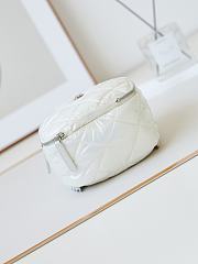 Chanel Backpack Nylon Fabric & Silver Alloy White 22 × 18 × 10 cm - 6