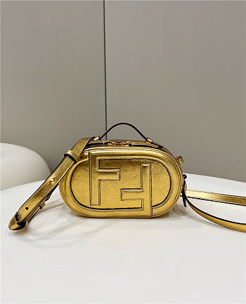 Fendi O Lock Mini Camera Case Gold Bag 21x12.5x7cm