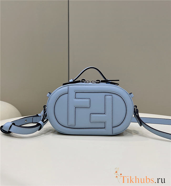 Fendi O Lock Mini Camera Case Blue Bag 21x12.5x7cm - 1