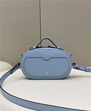 Fendi O Lock Mini Camera Case Blue Bag 21x12.5x7cm - 5