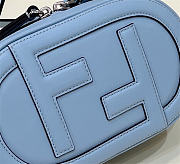Fendi O Lock Mini Camera Case Blue Bag 21x12.5x7cm - 3