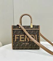 Fendi FF Jacquard Sunshine Small Top Handle Bag 25.5x22.5x12cm - 1