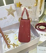 Dior Mini Lady Bag Patent Pink 17cm - 5