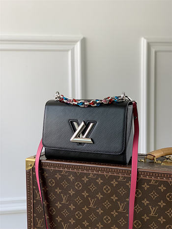 Louis Vuitton LV Twist MM Black Bag 23 x 17 x 9.5 cm