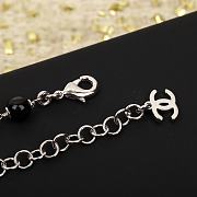 Chanel Black Silver Necklace - 5