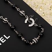 Chanel Black Silver Necklace - 3