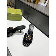 Gucci Women`s Double G Slide Sandal Black 5cm - 3