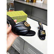 Gucci Women`s Double G Slide Sandal Black 5cm - 4