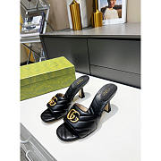 Gucci Women`s Double G Slide Sandal Black 5cm - 2