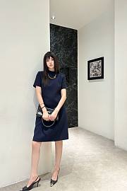 Louis Vuitton LV Chain Fitted Dress Navy Blue  - 2