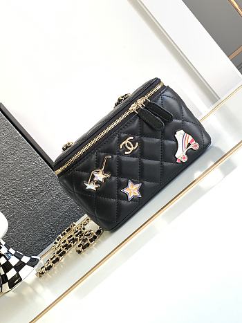 Chanel 24c Vanity Case Black Bag 17cm