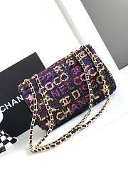 Chanel Small Flap Bag Sequins Gold Black 14×21×8cm - 2