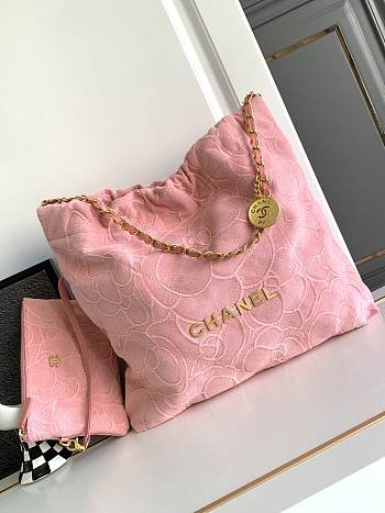 Chanel Handbag 22 Pink 35x37x7cm