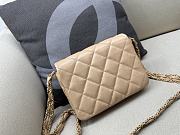 Chanel 23k Flap Bag Beige Gold 13.5x20.5x5cm - 2