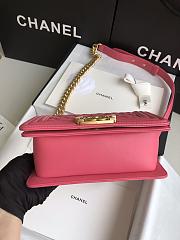 Chanel Leboy Bag Small Pink Lambskin Gold 20cm - 3